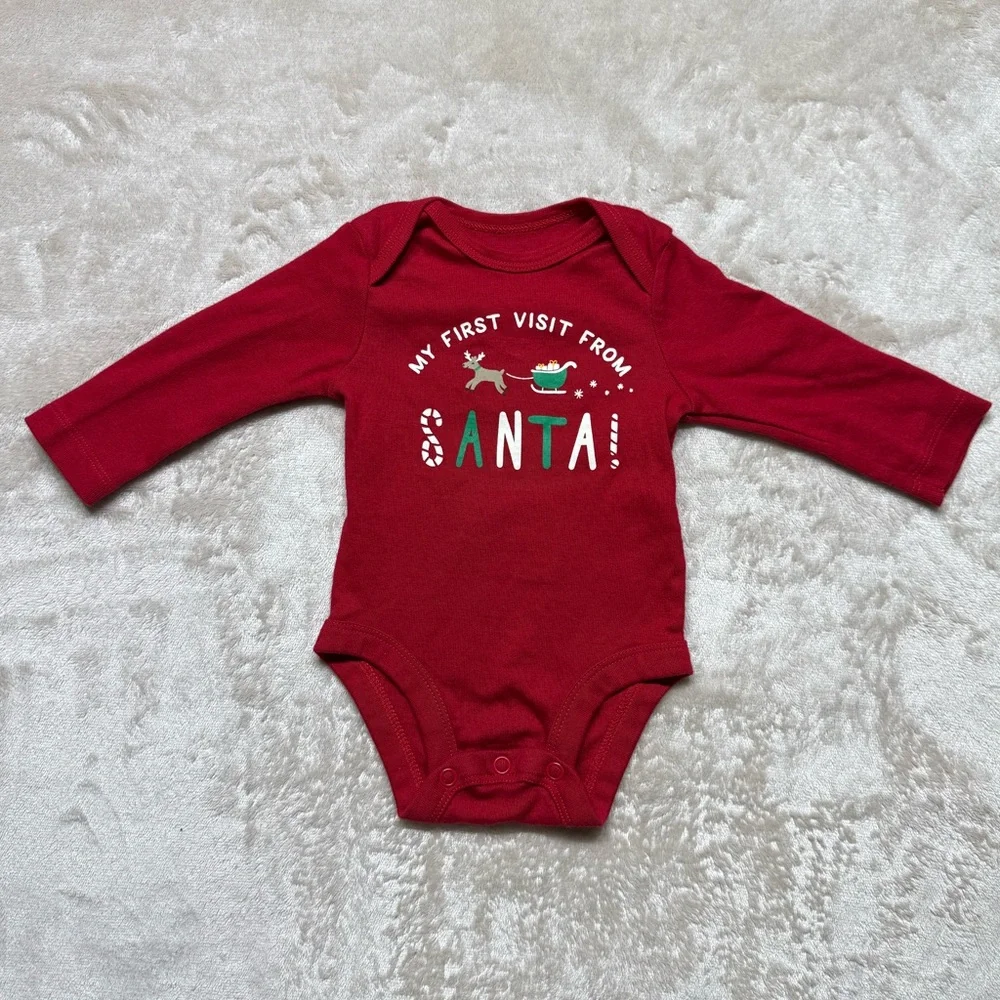 Carter's | Festive Christmas Red Baby Onesie | 3M